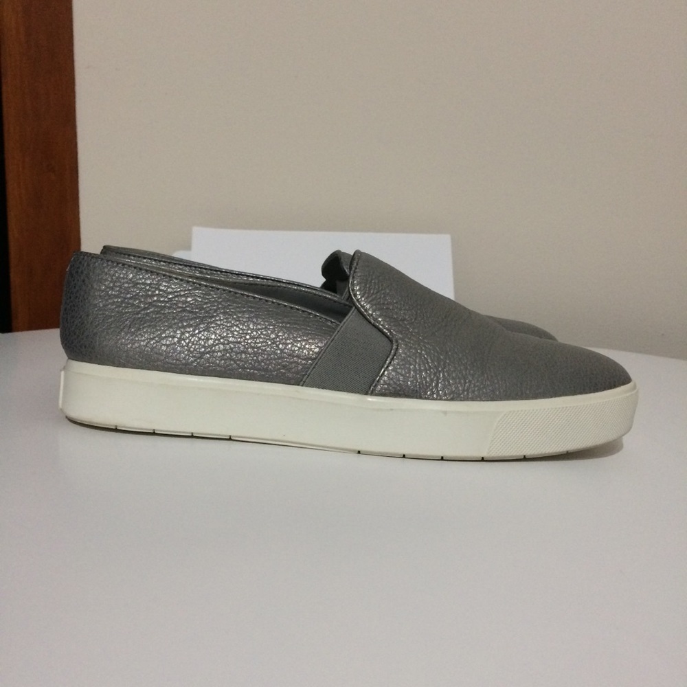 Vince Blair Gunmetal Slip-On Sneakers